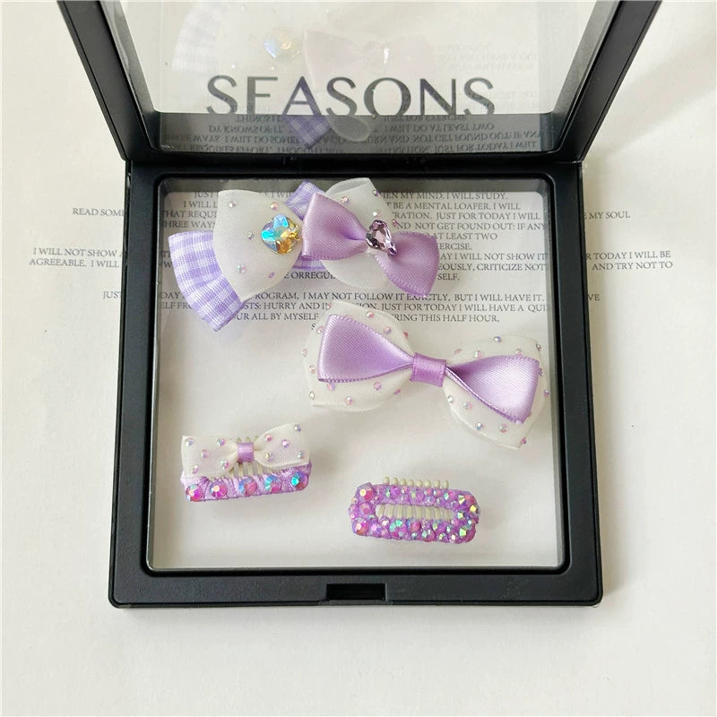 Princess Purple Puppy Hair Clip | Non-Slip Nose Bridge Barrette for Maltese, Yorkie, Bichon Frise Fur Babies