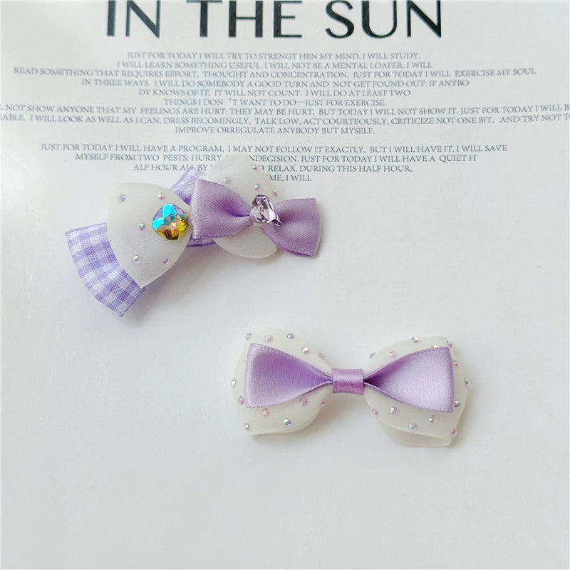 Princess Purple Puppy Hair Clip | Non-Slip Nose Bridge Barrette for Maltese, Yorkie, Bichon Frise Fur Babies